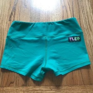 Monster Green Fleo Shorts